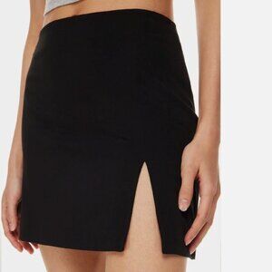 Aritzia | Sunday Best | A-Line Mini Skirt in Black with Slit